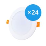 Voordeelpak 24x Bright Choice LED Downlight 12W 1080lm 120D - 840 Koel Wit | Zaagmaat 115mm - Vervangt 1x18W