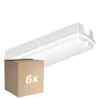 Voordeelpak 6x Ledvance LED Bulkhead Compact Wit 9W 840lm - 830 Warm Wit | 356x115mm - IP65 - Bewegings- En Lichtsensor